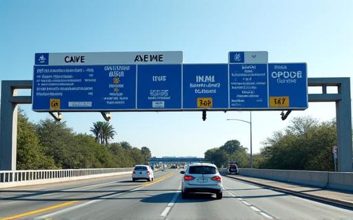 Señalización de caseta de cobro de CAPUFE en autopista mexicana